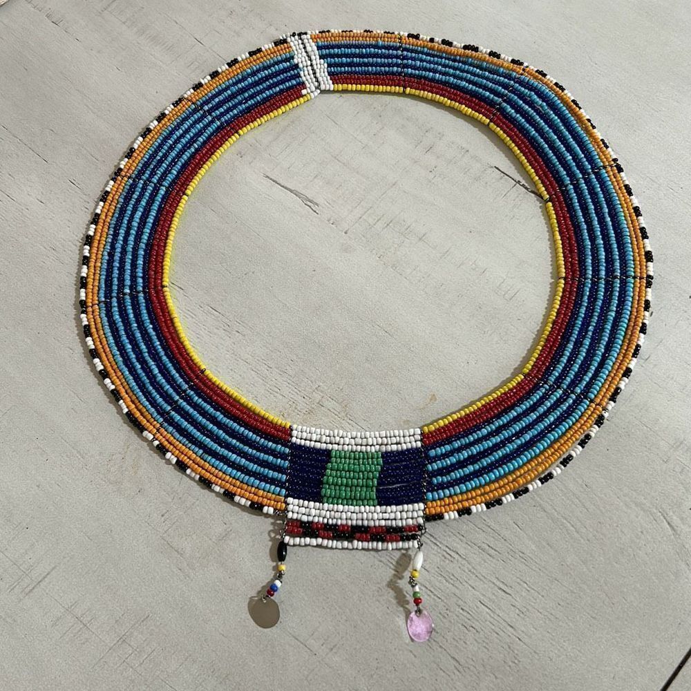African Beaded Tribal Necklace